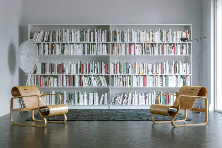Library / Curved plywood