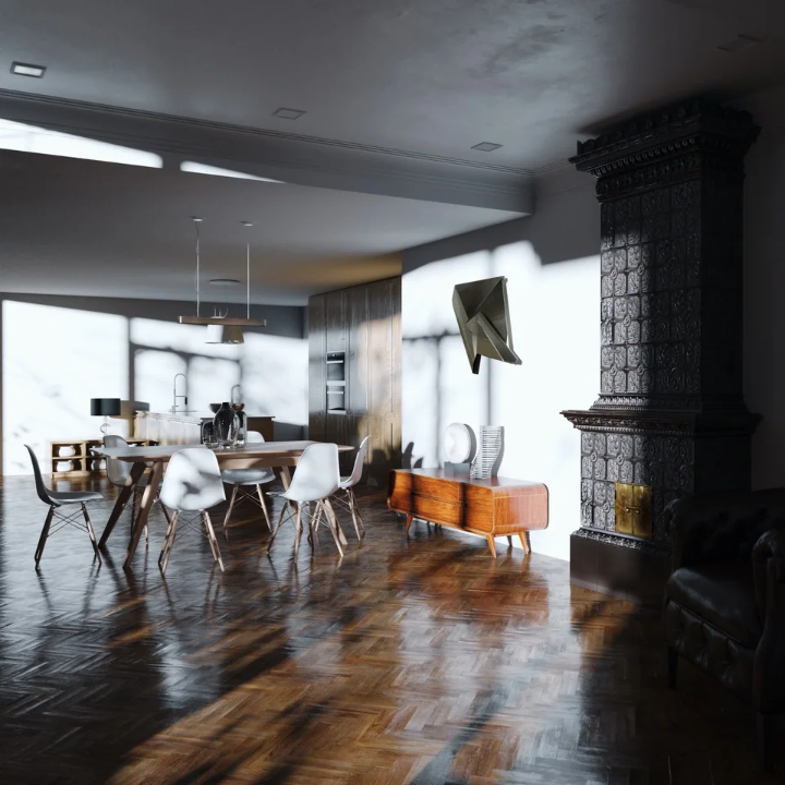 Interior / Dining and kitchen